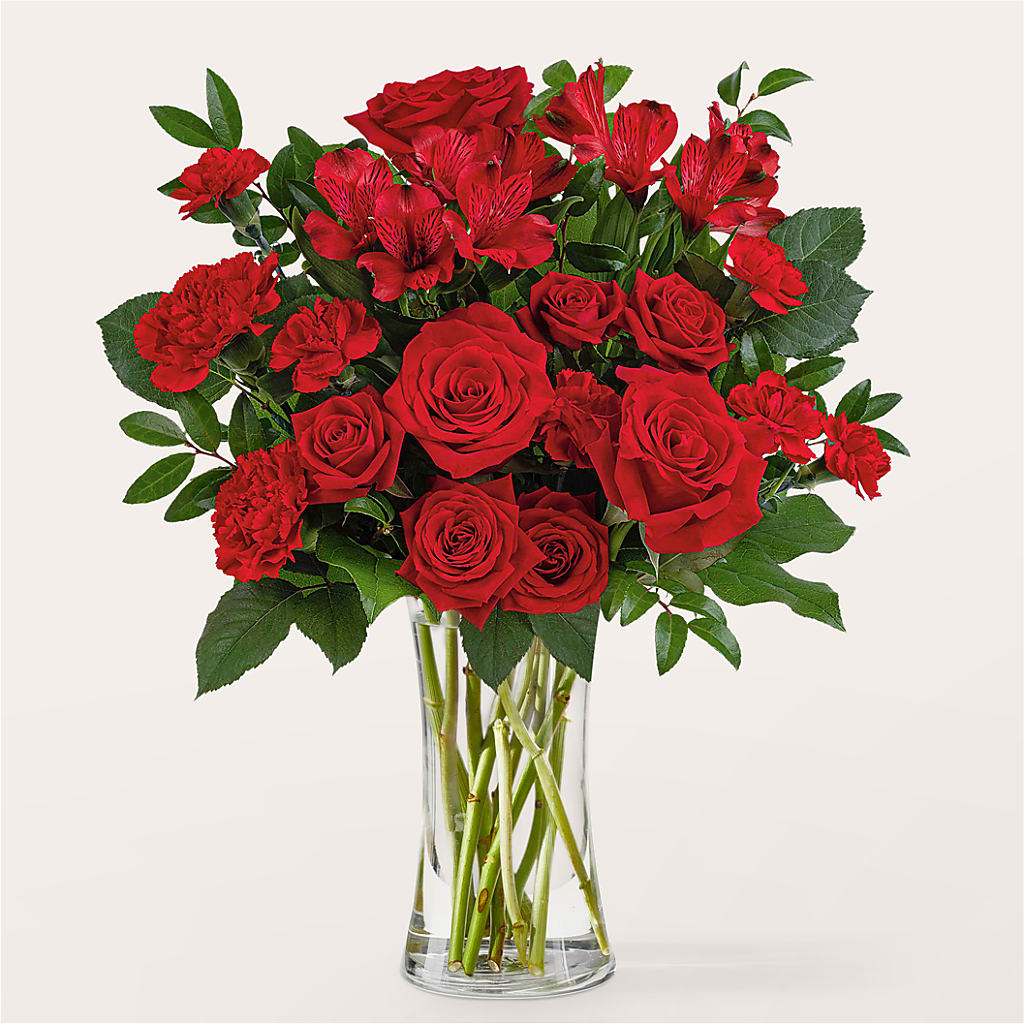 Brilliant Ruby Bouquet – MAY'S FLORAL, Nevada MO