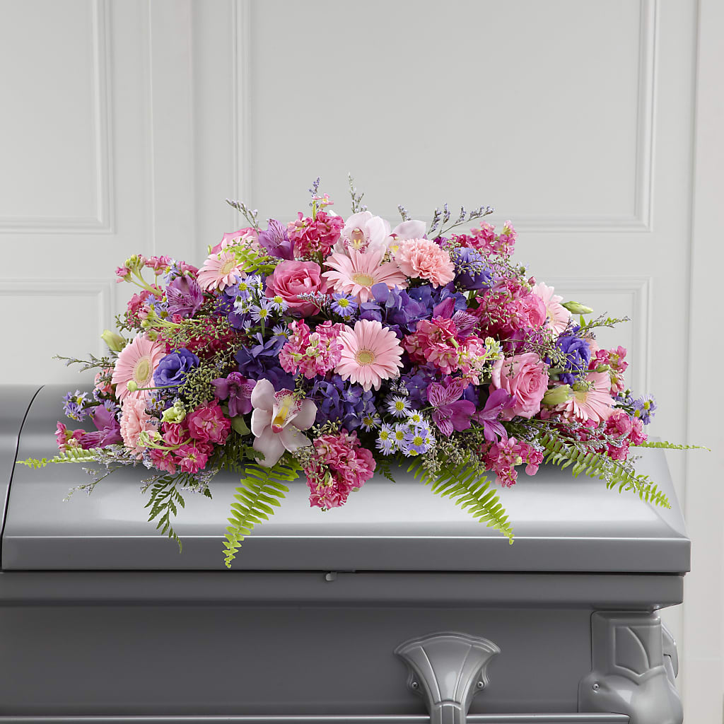 Glorious Garden Casket Spray – MAY'S FLORAL, Nevada MO