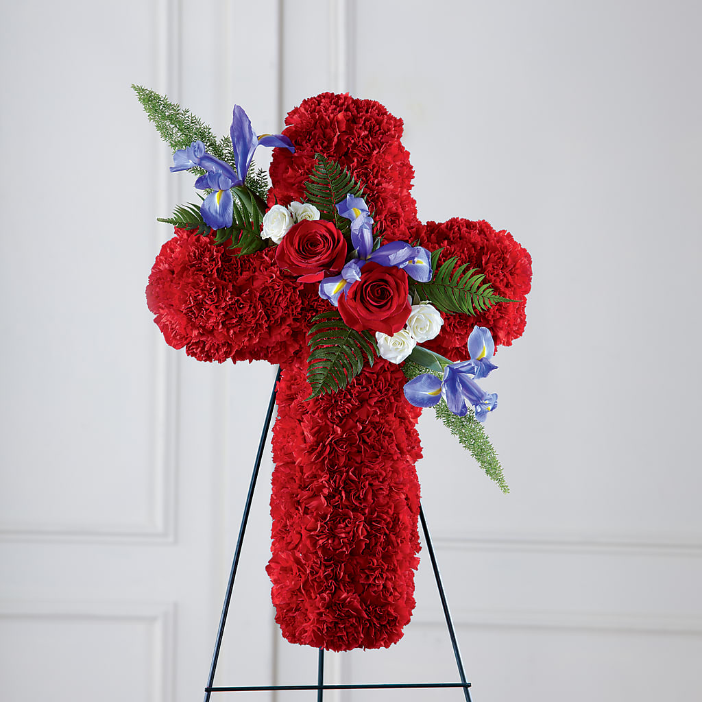 Faithful Hero Floral Cross – MAY'S FLORAL, Nevada MO