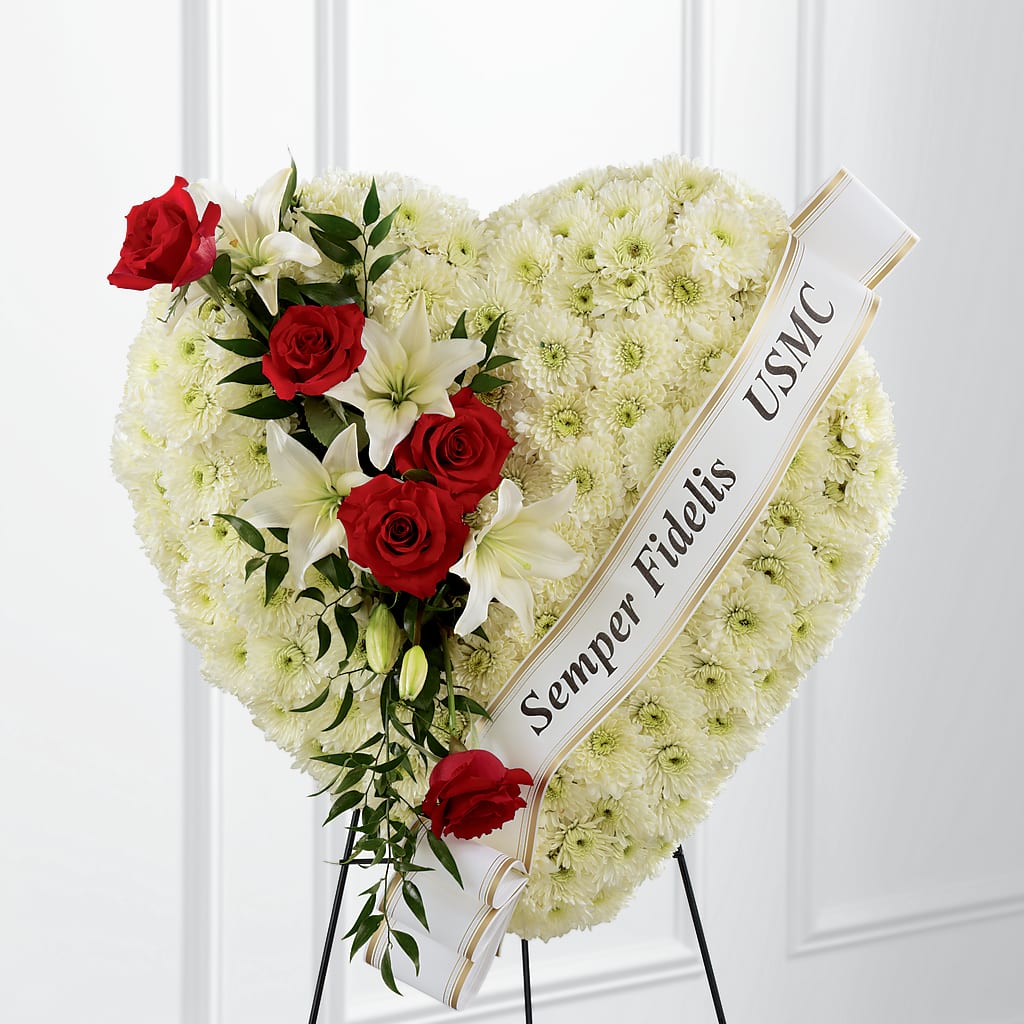 Heartfelt Hero Standing Heart – MAY'S FLORAL, Nevada MO