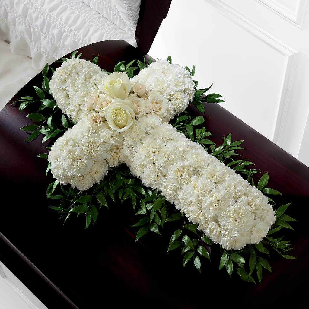 Peaceful Memories Casket Spray (Standard) – MAY'S FLORAL, Nevada MO