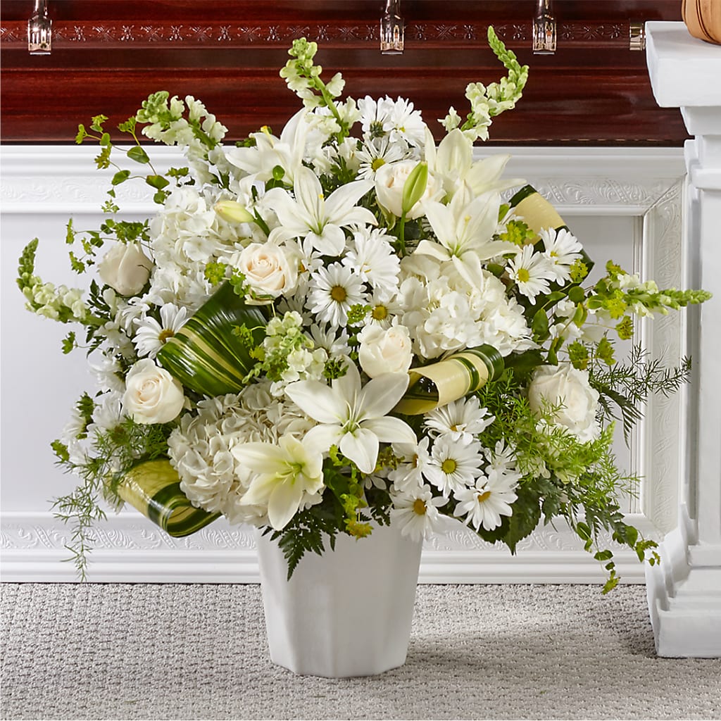 Thoughts of Tranquility Floor Basket – MAY'S FLORAL, Nevada MO