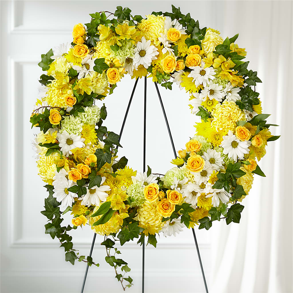 Golden Remembrance Wreath – MAY'S FLORAL, Nevada MO
