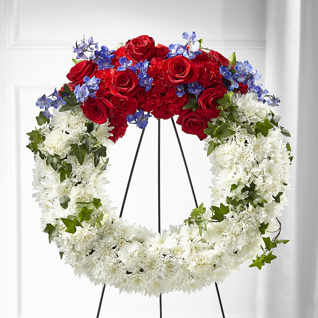 Patriotic Passion Wreath – MAY'S FLORAL, Nevada MO