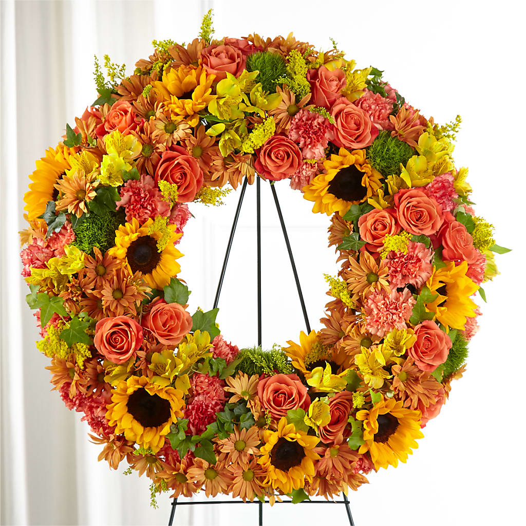 Autumnal Memories Wreath (Standard) – MAY'S FLORAL, Nevada MO