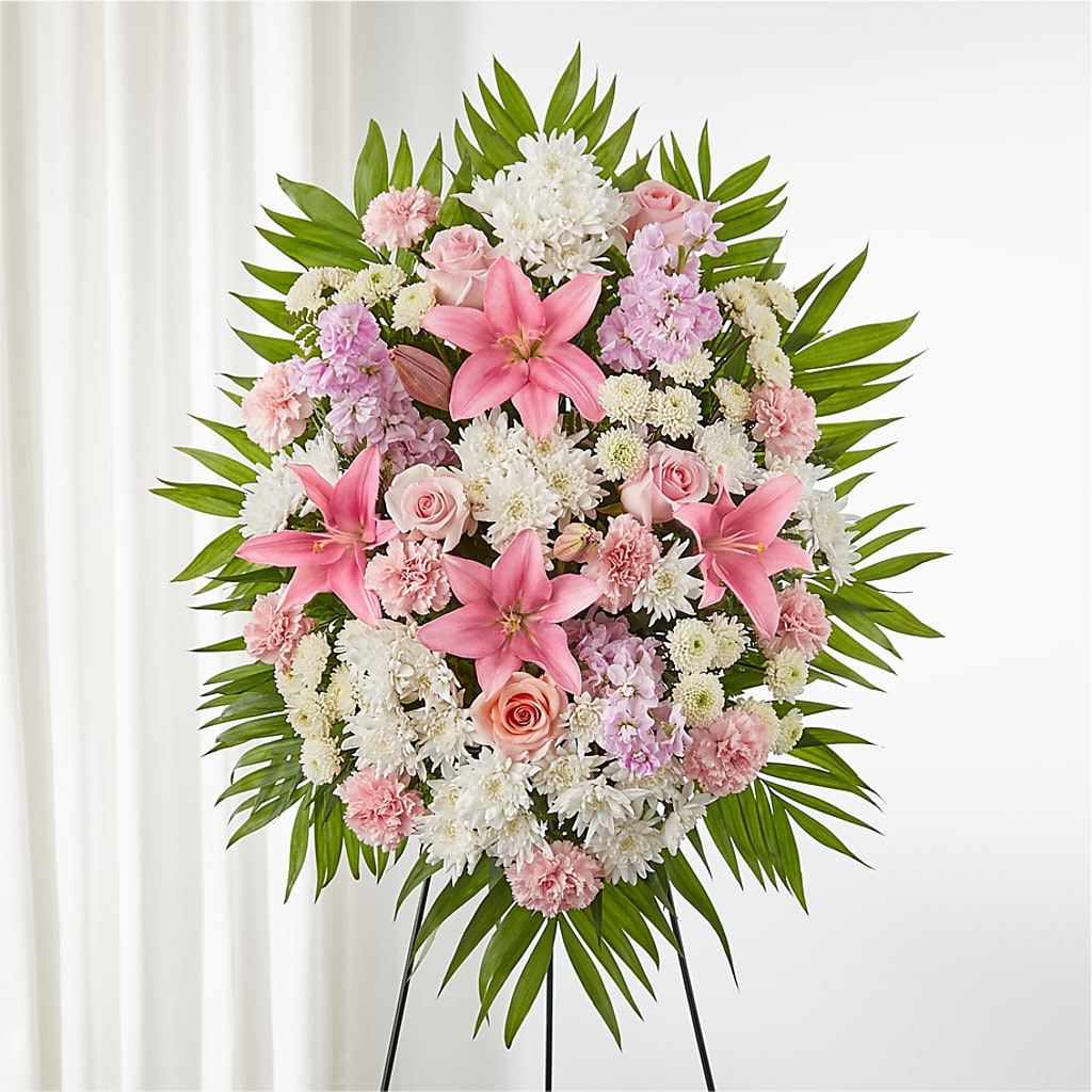 Offering Solace Standing Spray – MAY'S FLORAL, Nevada MO