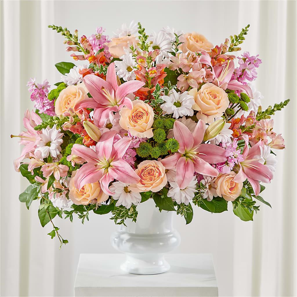 Heartfelt Gesture Urn Arrangement – MAY'S FLORAL, Nevada MO