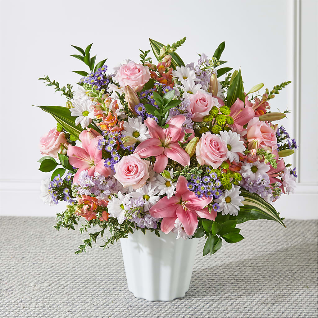 Abundant Compassion Floor Basket – MAY'S FLORAL, Nevada MO