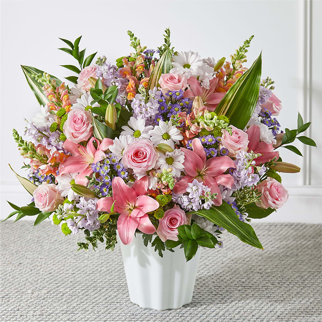 Abundant Compassion Floor Basket – MAY'S FLORAL, Nevada MO