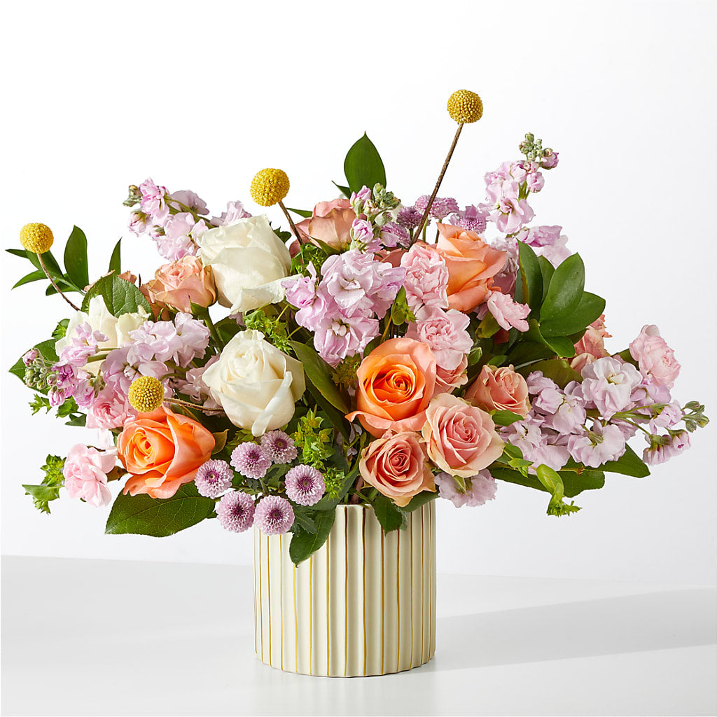 French Market Bouquet with Ivory Vase – MAY'S FLORAL, Nevada MO