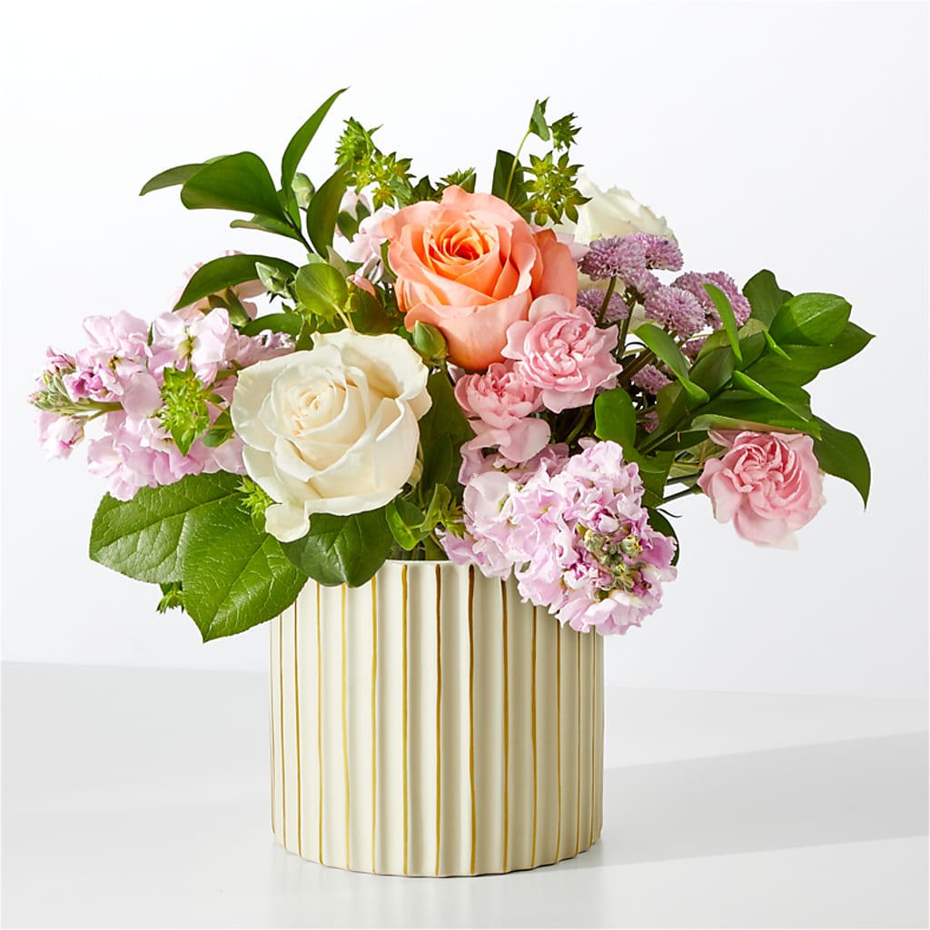 French Market Bouquet with Ivory Vase – MAY'S FLORAL, Nevada MO