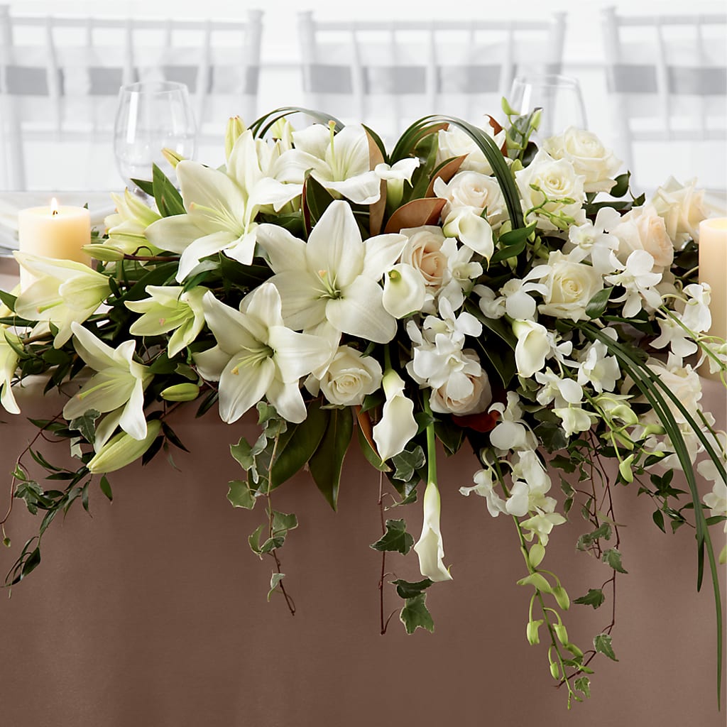 White Linen Arrangement – MAY'S FLORAL, Nevada MO