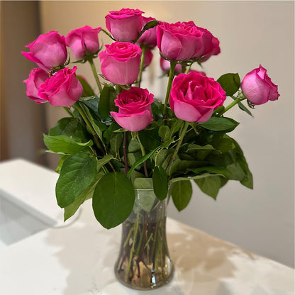 Long Stem Pink Rose Bouquet – MAY'S FLORAL, Nevada MO