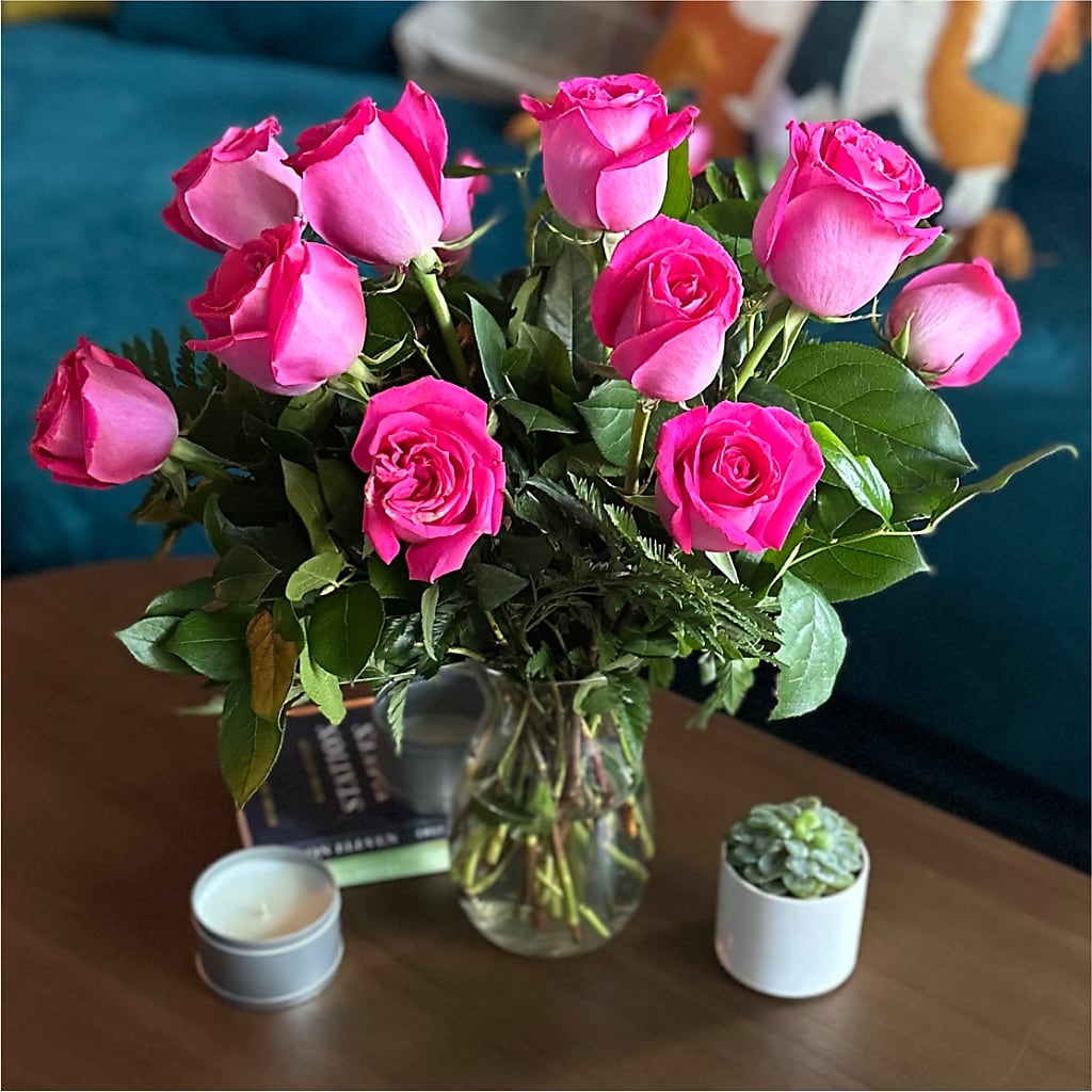 Long Stem Pink Rose Bouquet – MAY'S FLORAL, Nevada MO