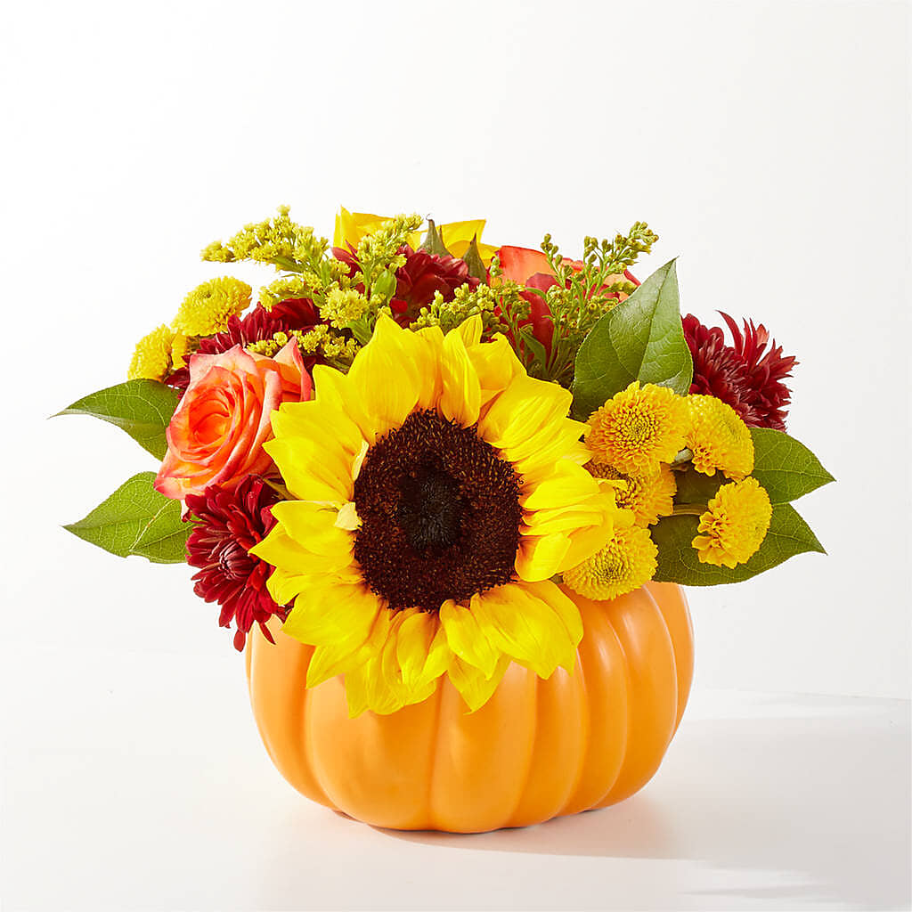 Golden Gourd Pumpkin Bouquet – MAY'S FLORAL, Nevada MO