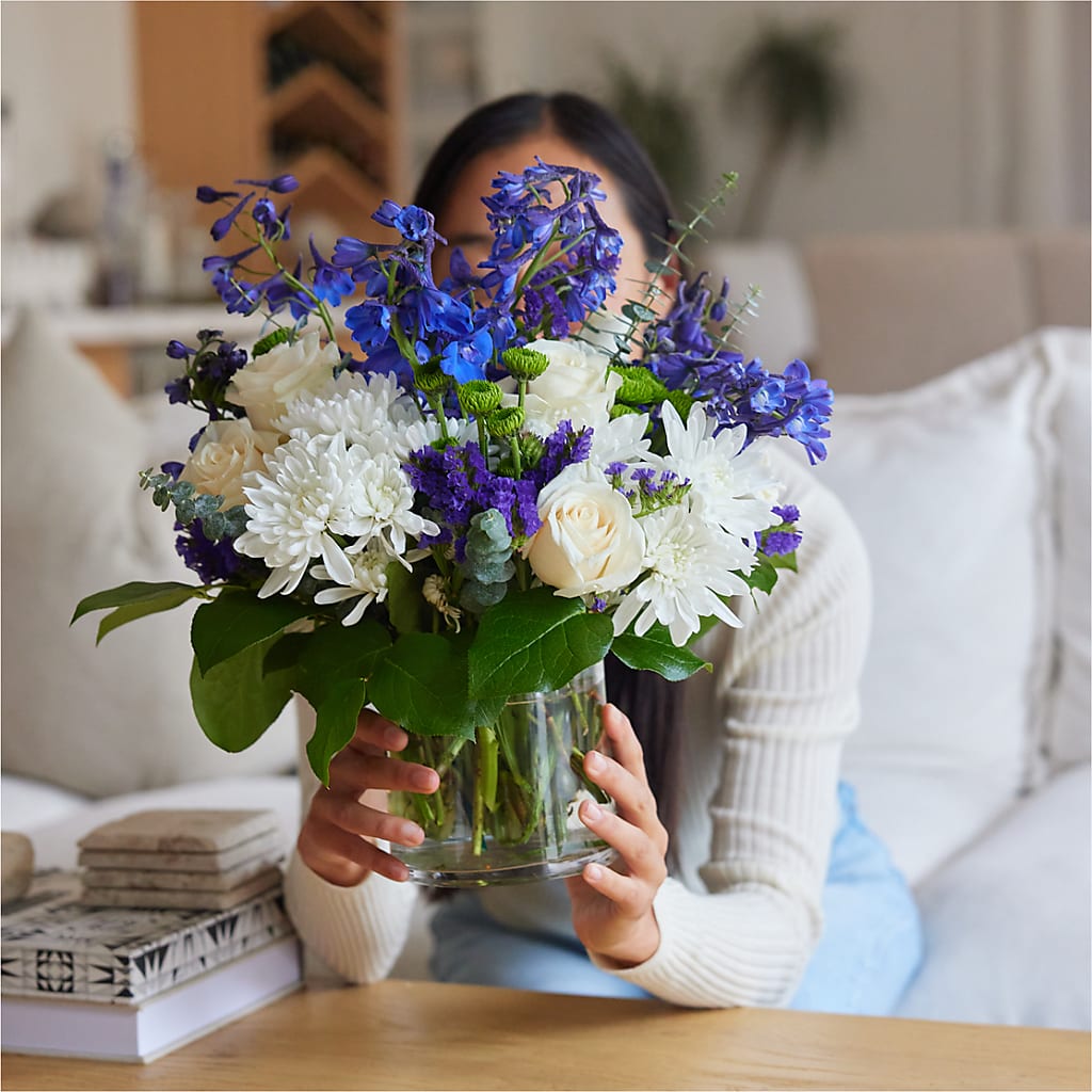 Cerulean Waves Bouquet – MAY'S FLORAL, Nevada MO