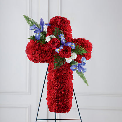 Faithful Hero Floral Cross – MAY'S FLORAL, Nevada MO