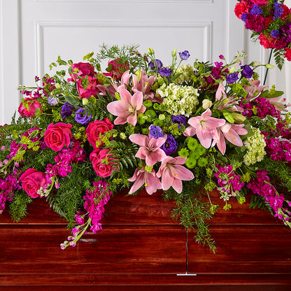 Radiant Tribute Casket Spray – MAY'S FLORAL, Nevada MO