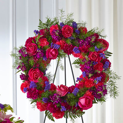 Calming Colors Wreath – MAY'S FLORAL, Nevada MO