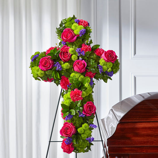 Tribute Rose Floral Cross – MAY'S FLORAL, Nevada MO
