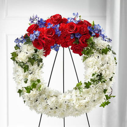 Patriotic Passion Wreath – MAY'S FLORAL, Nevada MO