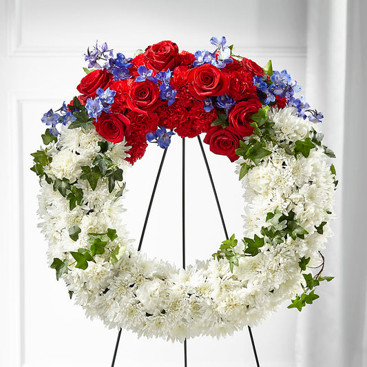 Patriotic Passion Wreath – MAY'S FLORAL, Nevada MO