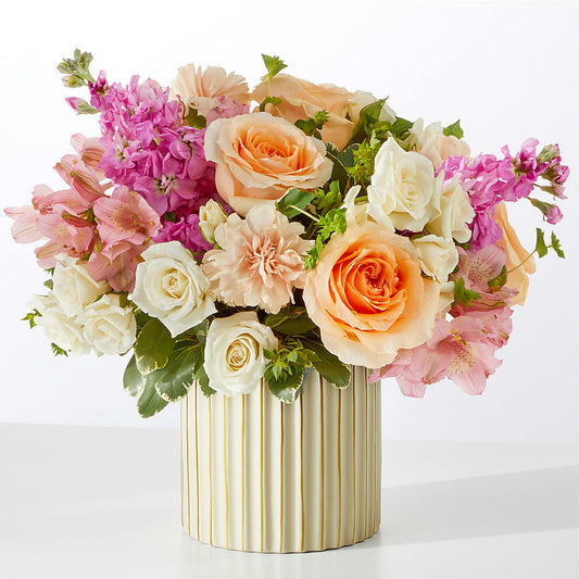 Paradise Bouquet with Ivory Vase – MAY'S FLORAL, Nevada MO