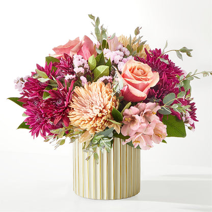 Berry Cobbler Bouquet with Ivory Vase – MAY'S FLORAL, Nevada MO