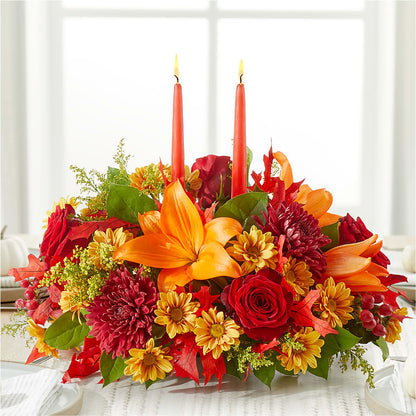 Autumn's Embrace Centerpiece – MAY'S FLORAL, Nevada MO