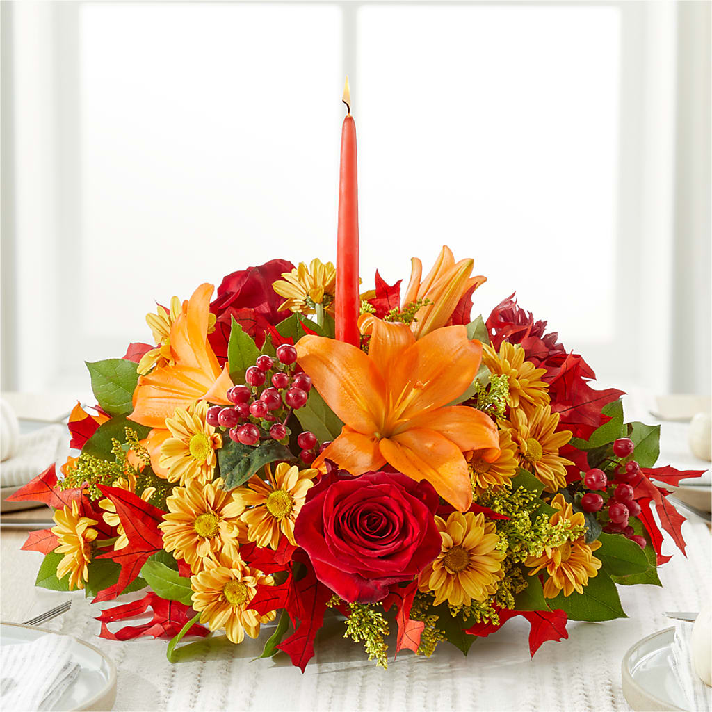 Autumn's Embrace Centerpiece – MAY'S FLORAL, Nevada MO