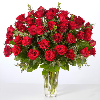 Forever Yours Fifty Stem Red Rose Bouquet – MAY'S FLORAL, Nevada MO
