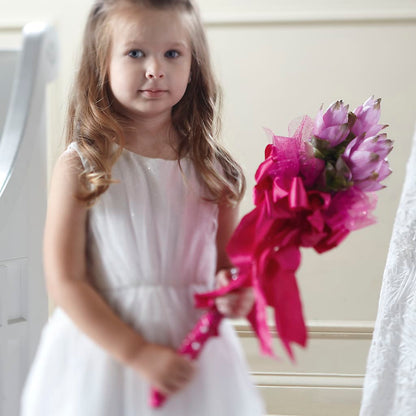Sparkle Pink Flower Girl Bouquet – MAY'S FLORAL, Nevada MO